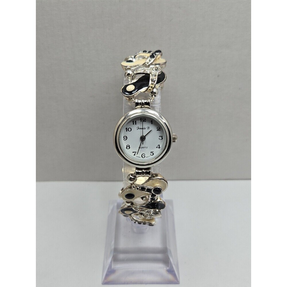 Vintage Jennie B Flip Flop Sandal Charm Bracelet Watch Quartz New Battery Summer